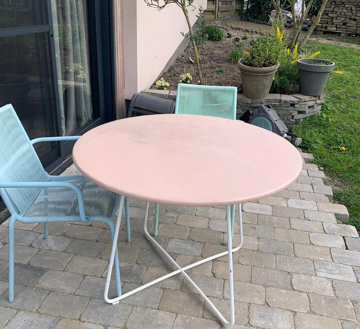 Handgemaakt microcement tafelblad